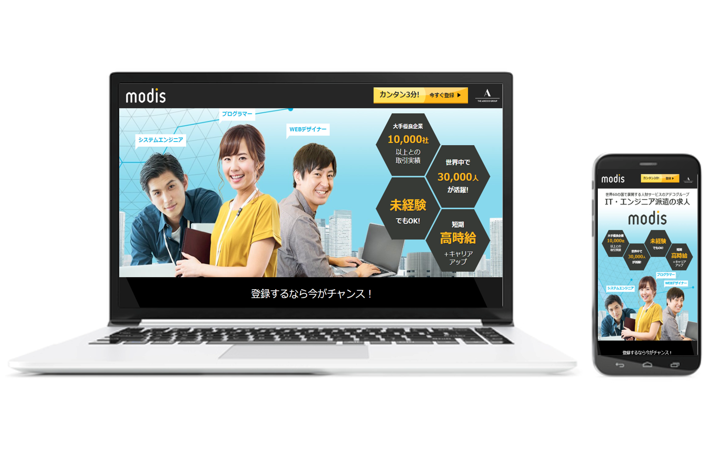 『Modis』の求人特徴・サービス評判まとめ