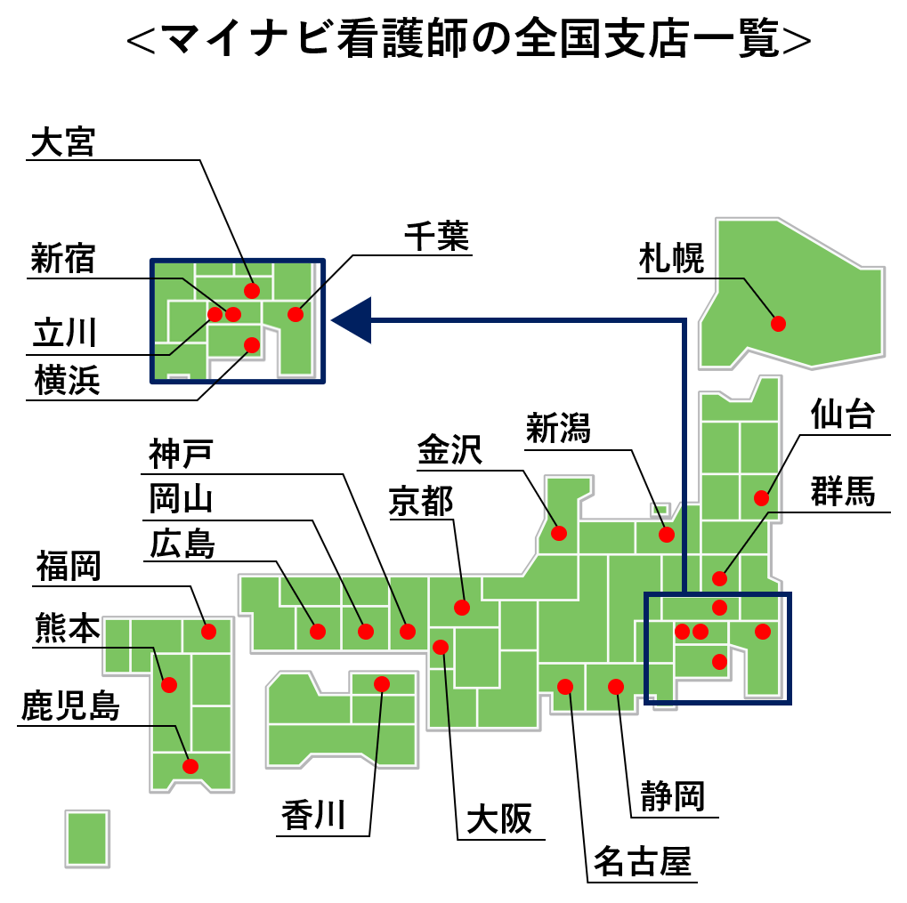 マイナビ看護師-拠点一覧